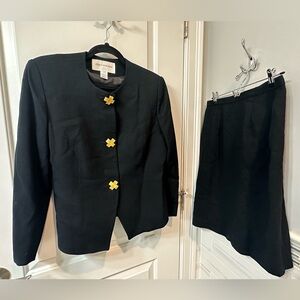 Vintage Jones New York Women’s Size 12P Skirt Suit Worsted Wool 2-piece jacket